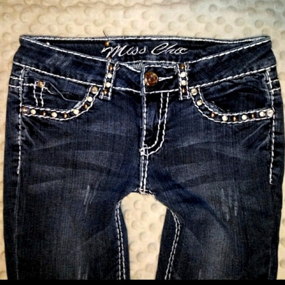 Miss Chic Crop Jeans Size 1 Skinny Leg Crop NWOT - Picture 5 of 12